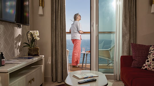 Every cabin has a balcony